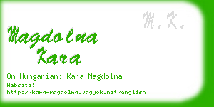 magdolna kara business card